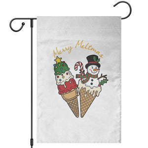 Christmas In July Ice Cream Snowman Graphic Garden Flag Merry Meltmas TS12 White Print Your Wear