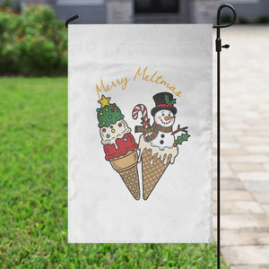 Christmas In July Ice Cream Snowman Graphic Garden Flag Merry Meltmas TS12 Print Your Wear