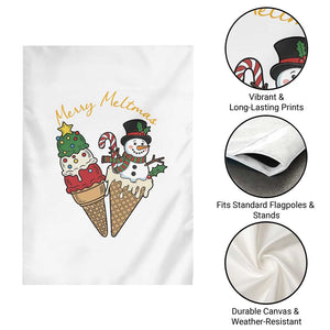 Christmas In July Ice Cream Snowman Graphic Garden Flag Merry Meltmas TS12 Print Your Wear