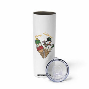 Christmas In July Ice Cream Snowman Graphic Skinny Tumbler Merry Meltmas
