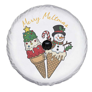 Christmas In July Ice Cream Snowman Graphic Spare Tire Cover Merry Meltmas TS12 Print Your Wear
