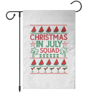 Christmas In July Squad Garden Flag Tropical Beach Party Graphic