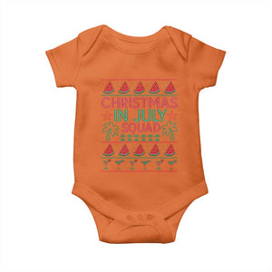 Christmas In July Squad Baby Onesie Tropical Beach Party Graphic