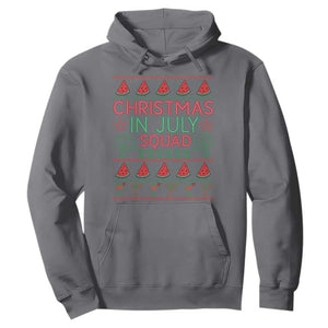 Christmas In July Squad Hoodie Tropical Beach Party Graphic TS12 Charcoal Print Your Wear
