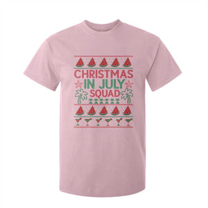 Christmas In July Squad T Shirt For Kid Tropical Beach Party Graphic