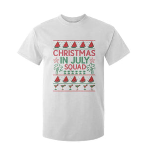 Christmas In July Squad T Shirt For Kid Tropical Beach Party Graphic