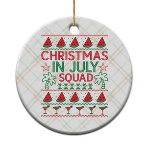 Christmas In July Squad Ceramic Ornament Tropical Beach Party Graphic