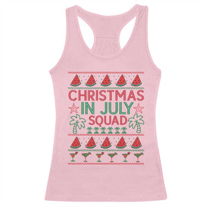 Christmas In July Squad Racerback Tank Top Tropical Beach Party Graphic