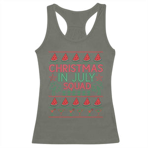 Christmas In July Squad Racerback Tank Top Tropical Beach Party Graphic