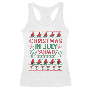 Christmas In July Squad Racerback Tank Top Tropical Beach Party Graphic