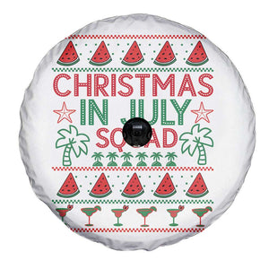 Christmas In July Squad Spare Tire Cover Tropical Beach Party Graphic