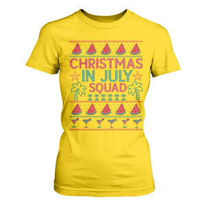 Christmas In July Squad T Shirt For Women Tropical Beach Party Graphic