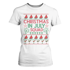 Christmas In July Squad T Shirt For Women Tropical Beach Party Graphic