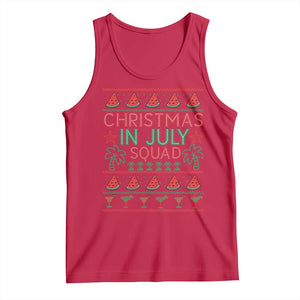 Christmas In July Squad Tank Top Tropical Beach Party Graphic