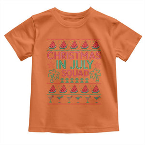 Christmas In July Squad Toddler T Shirt Tropical Beach Party Graphic TS12 Orange Print Your Wear