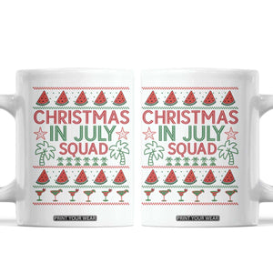 Christmas In July Squad Coffee Mug Tropical Beach Party Graphic