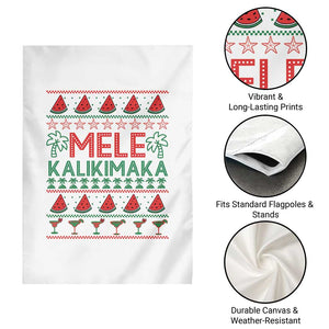 Mele Kalikimaka Garden Flag Hawaiian Ugly Christmas Sweater