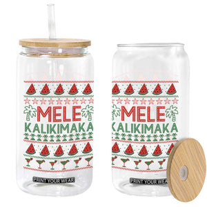 Mele Kalikimaka Glass Can Hawaiian Ugly Christmas Sweater