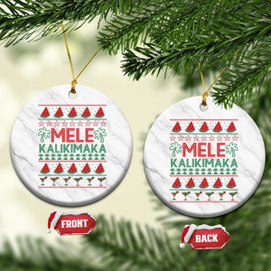 Mele Kalikimaka Ceramic Ornament Hawaiian Ugly Christmas Sweater