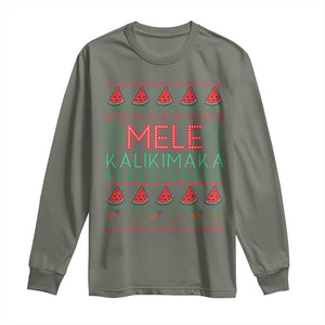Mele Kalikimaka Long Sleeve Shirt Hawaiian Ugly Christmas Sweater