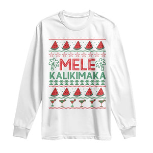 Mele Kalikimaka Long Sleeve Shirt Hawaiian Ugly Christmas Sweater