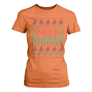 Mele Kalikimaka T Shirt For Women Hawaiian Ugly Christmas Sweater