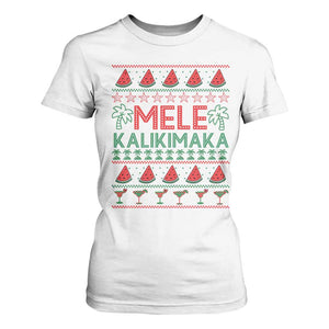 Mele Kalikimaka T Shirt For Women Hawaiian Ugly Christmas Sweater