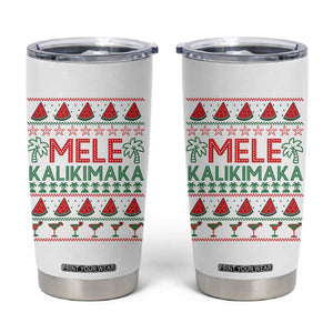 Mele Kalikimaka Tumbler Cup Hawaiian Ugly Christmas Sweater