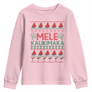 Mele Kalikimaka Youth Sweatshirt Hawaiian Ugly Christmas Sweater