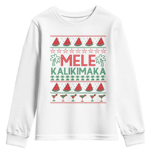 Mele Kalikimaka Youth Sweatshirt Hawaiian Ugly Christmas Sweater