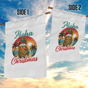 Aloha Tropical Pineapple Christmas Garden Flag Vintage Beach Xmas Gift TS12 Print Your Wear