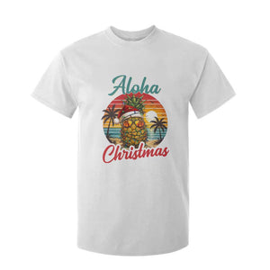 Aloha Tropical Pineapple Christmas T Shirt For Kid Vintage Beach Xmas Gift TS12 White Print Your Wear