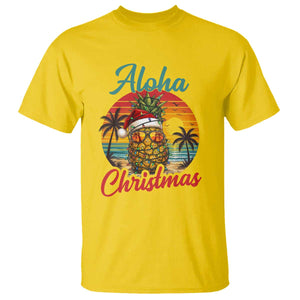 Aloha Tropical Pineapple Christmas T Shirt Vintage Beach Xmas Gift TS12 Daisy Print Your Wear