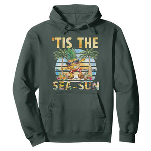 Tis The Sea Sun Hoodie Dabbing Pineapple Summer Vacation Gift TS12 Dark Forest Green Print Your Wear