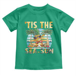 Tis The Sea Sun Toddler T Shirt Dabbing Pineapple Summer Vacation Gift TS12 Irish Green Print Your Wear