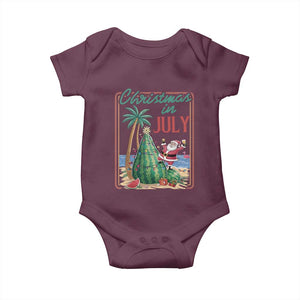 Christmas In July Baby Onesie Funny Santa Watermelon Xmas Tree