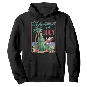 Christmas In July Hoodie Funny Santa Watermelon Xmas Tree