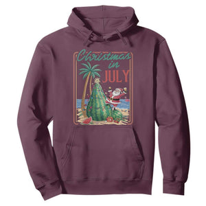 Christmas In July Hoodie Funny Santa Watermelon Xmas Tree
