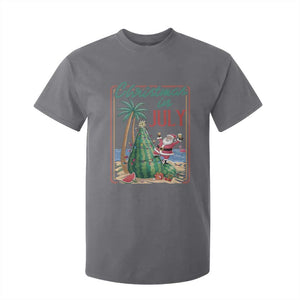 Christmas In July T Shirt For Kid Funny Santa Watermelon Xmas Tree