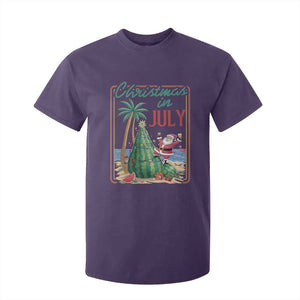 Christmas In July T Shirt For Kid Funny Santa Watermelon Xmas Tree