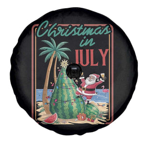 Christmas In July Spare Tire Cover Funny Santa Watermelon Xmas Tree