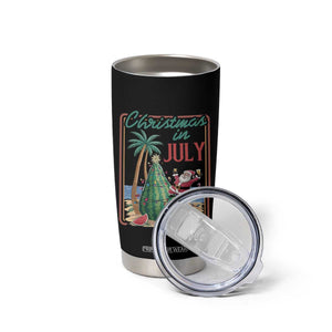 Christmas In July Tumbler Cup Funny Santa Watermelon Xmas Tree