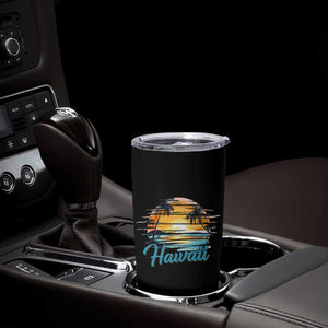 Retro Sunset Palm Tree Hawaii Tumbler Cup Tropical Vacation Graphic TS12 Print Your Wear