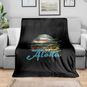 Vintage Hawaii Hibiscus Floral Throw Blanket Tropical Beach Vacation Graphic TS12 Print Your Wear
