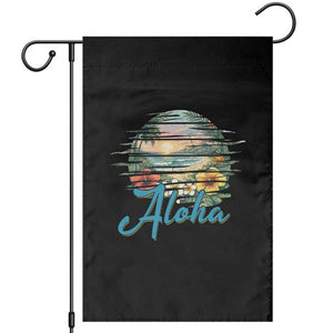 Vintage Hawaii Hibiscus Floral Garden Flag Tropical Beach Vacation Graphic TS12 Black Print Your Wear