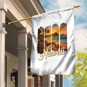 Vintage Hawaii Beach Travel Garden Flag Sunset Ocean Landscape