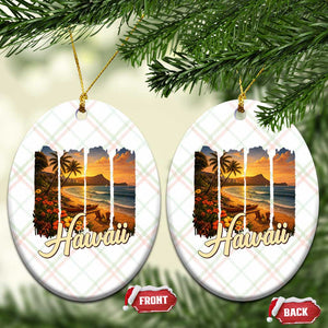 Vintage Hawaii Beach Travel Ceramic Ornament Sunset Ocean Landscape TS12 Print Your Wear