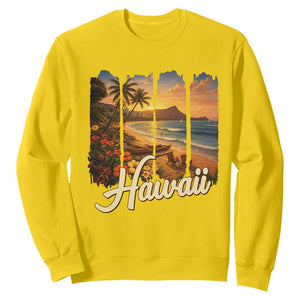 Vintage Hawaii Beach Travel Sweatshirt Sunset Ocean Landscape TS12 Daisy Print Your Wear