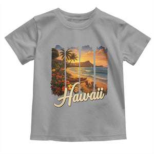 Vintage Hawaii Beach Travel Toddler T Shirt Sunset Ocean Landscape TS12 Sport Gray Print Your Wear