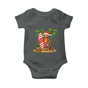 Funny Tung Tung Sahur Christmas In July Baby Onesie Beach Party Vacation TS12 Dark Heather Print Your Wear